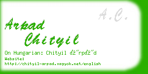 arpad chityil business card